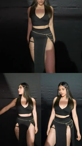 dani_estrada_disfraz_traje_negro_collage.webp